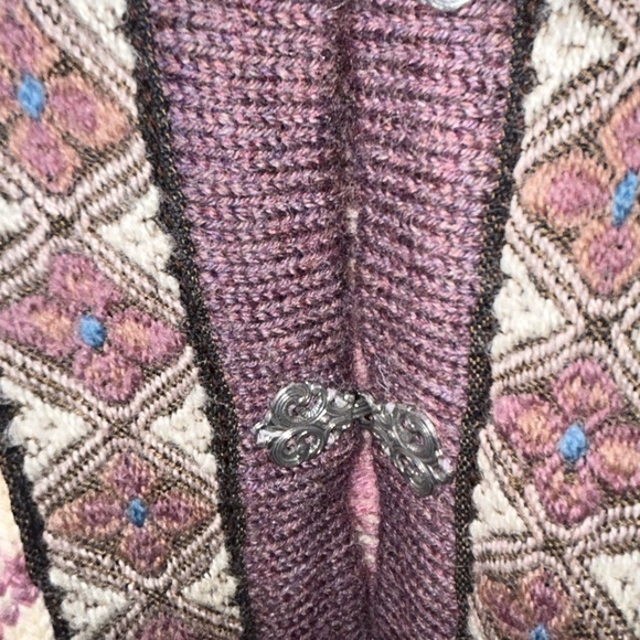 Dale Of Norway wool cardigan sweater with metal frogs women's sz 42 EUC - Picture 8 of 15